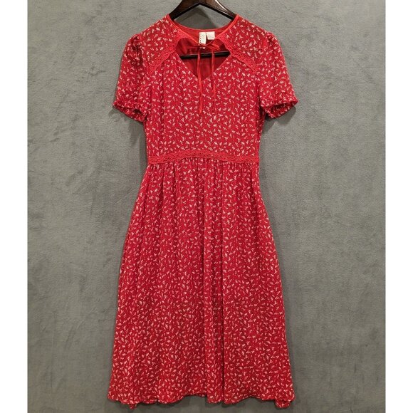 H&M Dresses & Skirts - H&M Divided Sheer‎ Maxi Dress Women’s Size 8 Dainty Floral Lace Romantic Boho